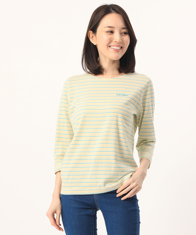 ボーダークルーネックTシャツ