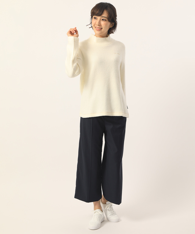 ニットライクハイネックプルオーバー