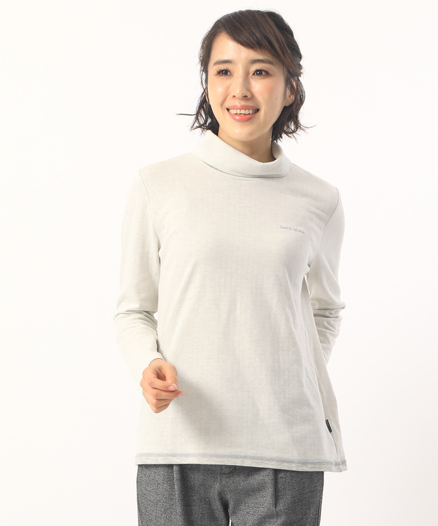 接結タートルネックプルオーバー