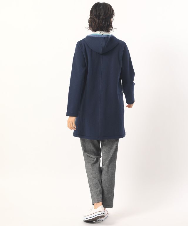 パーカージップアップロングジャケット
