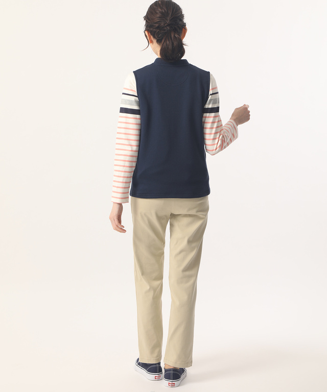 ジップアップカットソーベスト