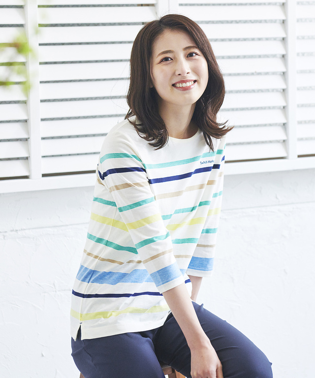 スノーコットンボーダーTシャツ