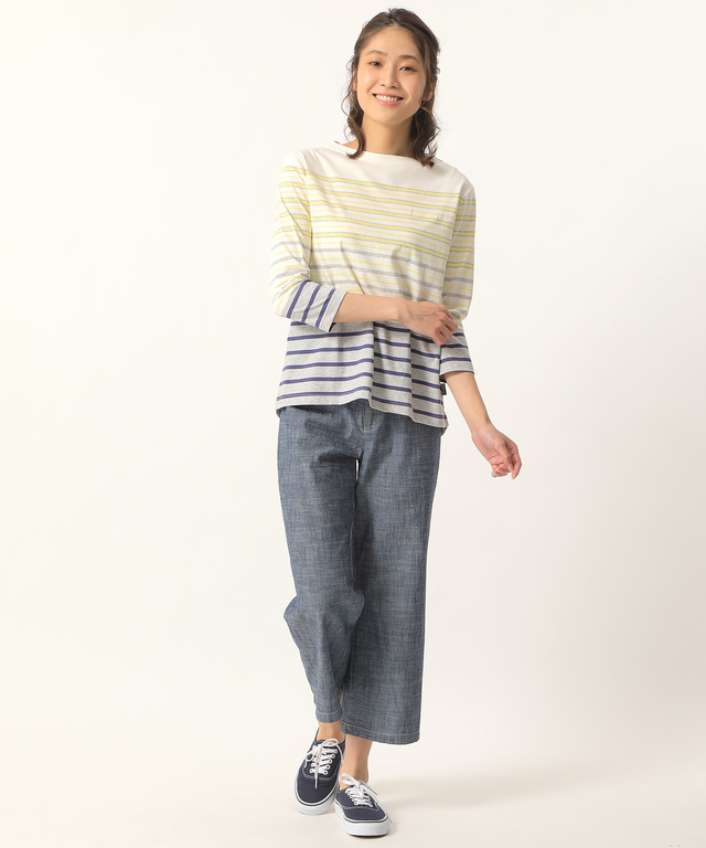 スノーコットンパネルボーダーTシャツ