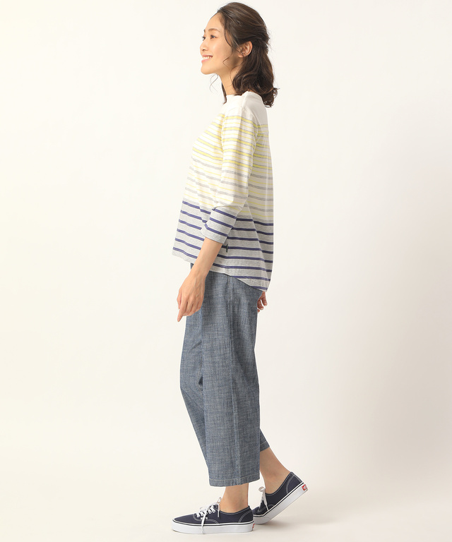スノーコットンパネルボーダーTシャツ