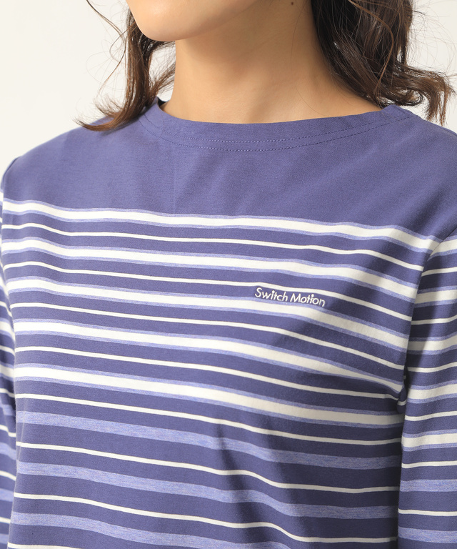 スノーコットンパネルボーダーTシャツ