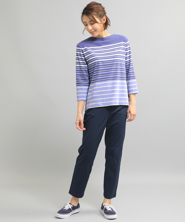スノーコットンパネルボーダーTシャツ