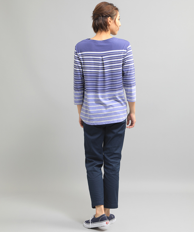 スノーコットンパネルボーダーTシャツ