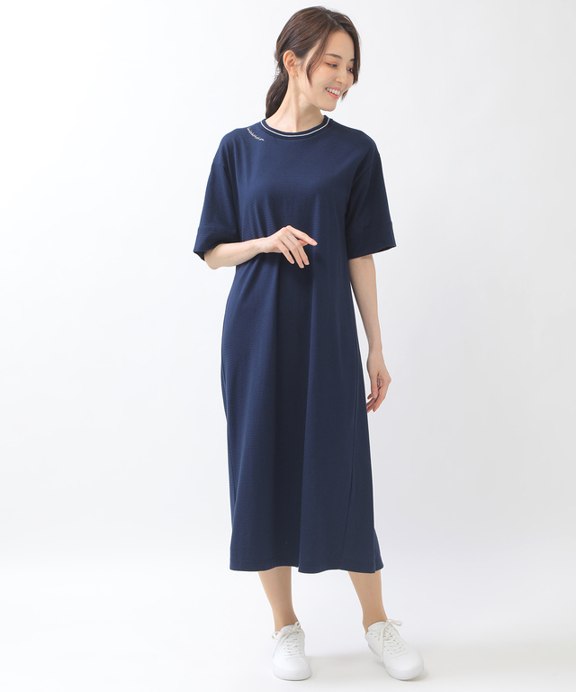 衿リブロゴラインワンピース【UV加工】