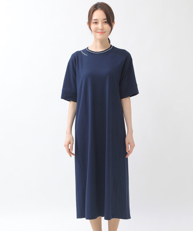 衿リブロゴラインワンピース【UV加工】