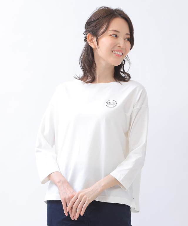 ワッペン ドロップショルダー Tシャツ【吸汗速乾】