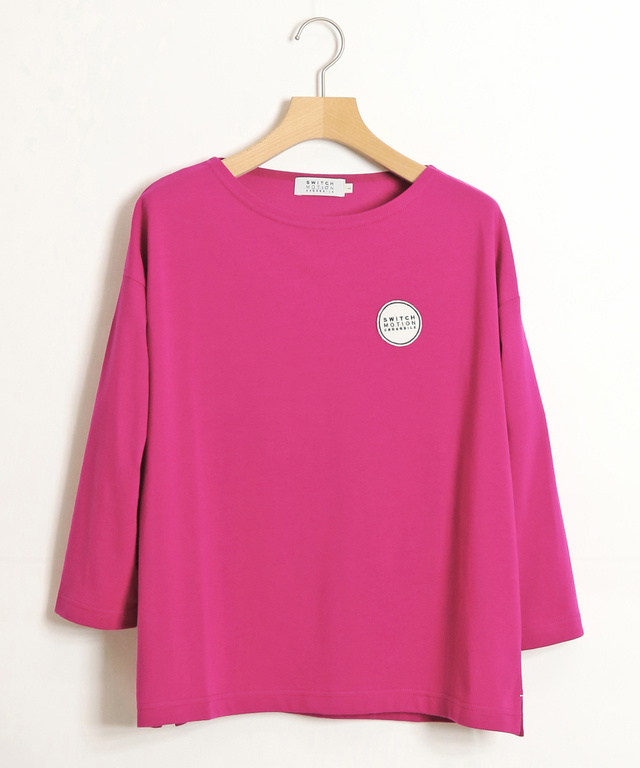 ワッペン ドロップショルダー Tシャツ【吸汗速乾】