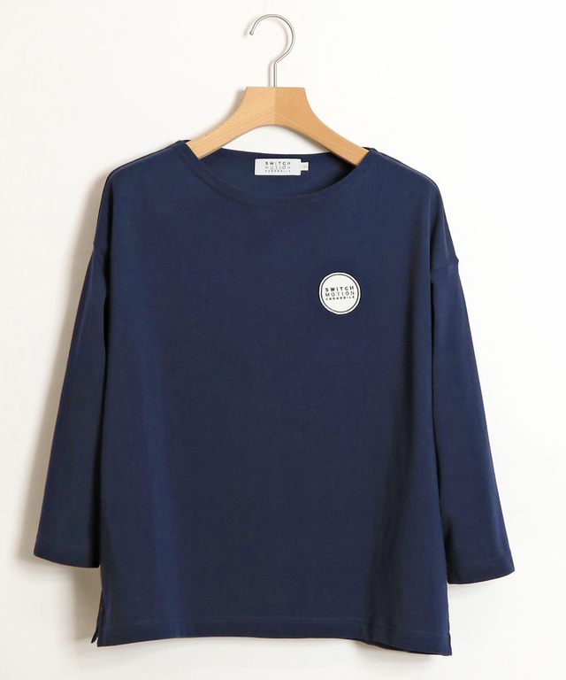 ワッペン ドロップショルダー Tシャツ【吸汗速乾】