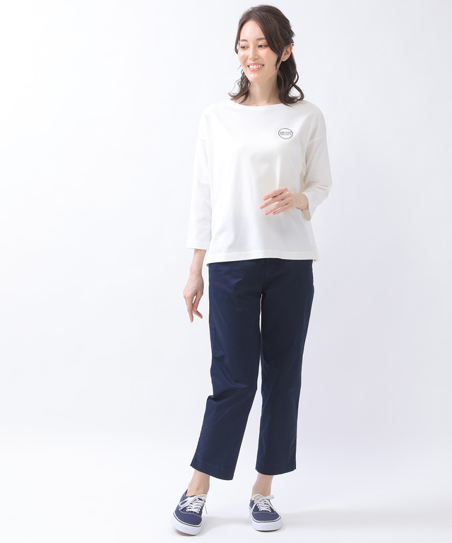 ワッペン ドロップショルダー Tシャツ【吸汗速乾】