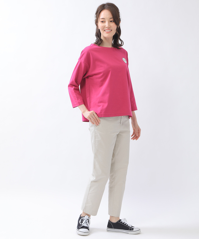 ワッペン ドロップショルダー Tシャツ【吸汗速乾】