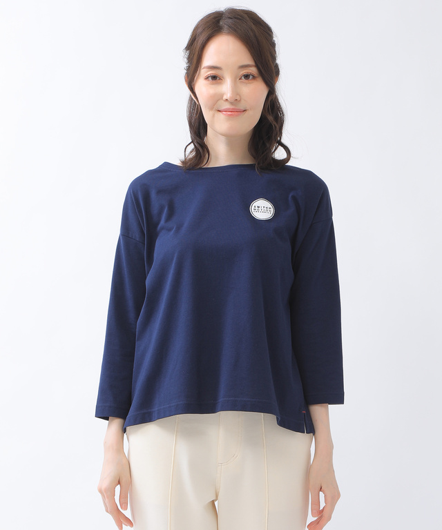 ワッペン ドロップショルダー Tシャツ【吸汗速乾】
