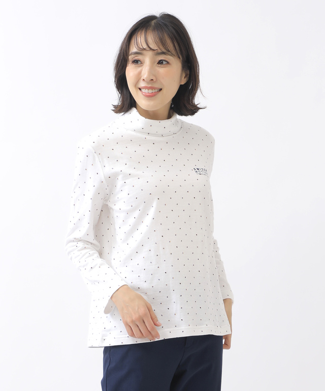 スリット ハイネック カットソー