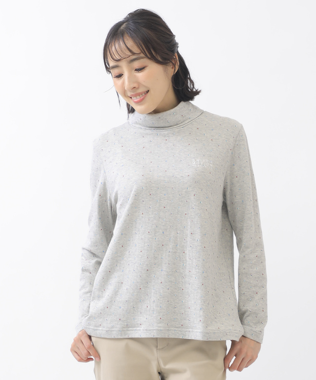 スリット ハイネック カットソー