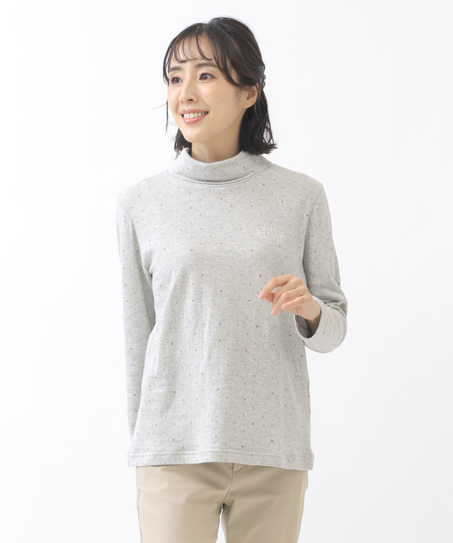 スリット ハイネック カットソー