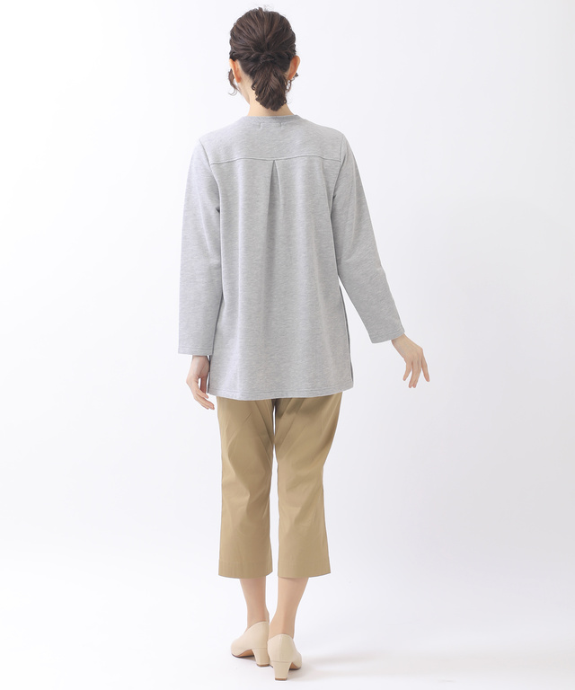 サイドボタン 裏毛 チュニック
