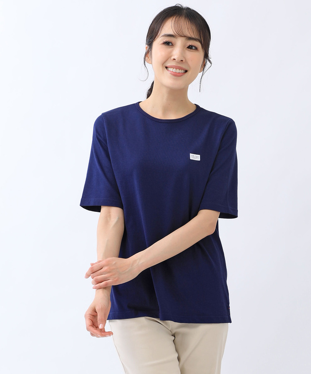 ワッペン クルーネック Tシャツ【吸汗速乾】