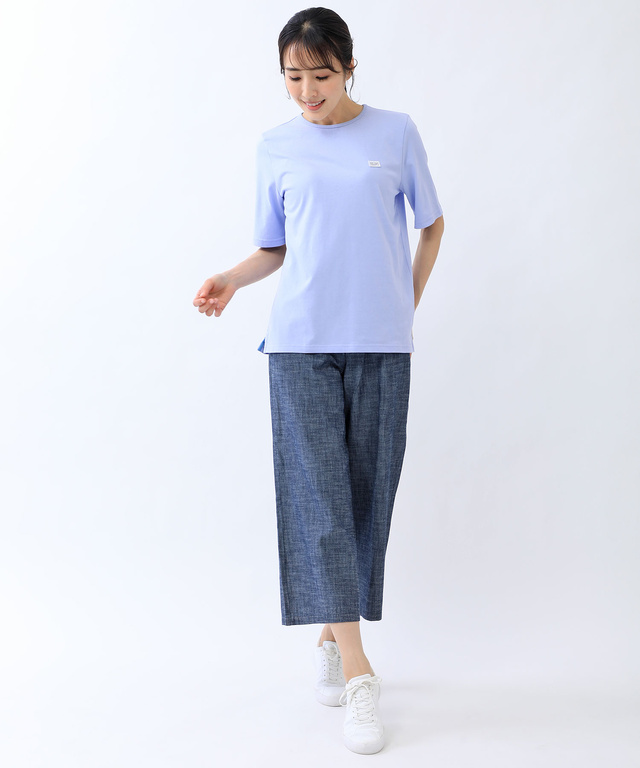 ワッペン クルーネック Tシャツ【吸汗速乾】