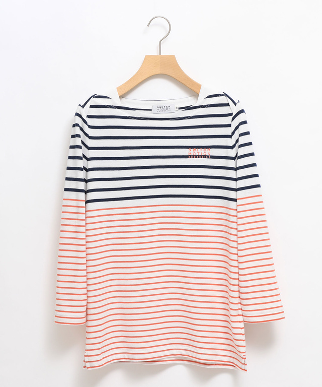 鹿の子 ボーダー Tシャツ【UV加工】