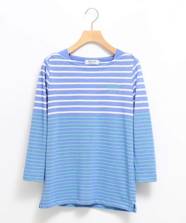 鹿の子 ボーダー Tシャツ【UV加工】