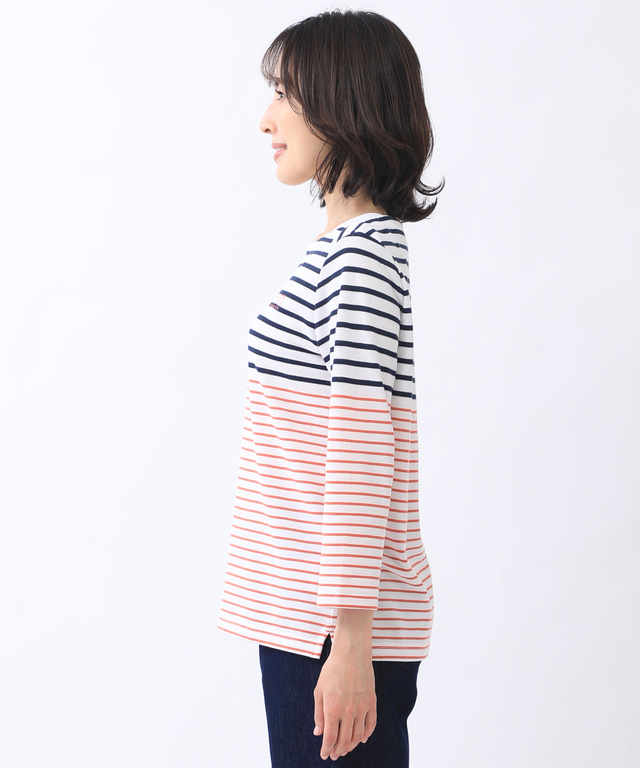 鹿の子 ボーダー Tシャツ【UV加工】
