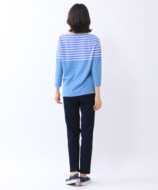 鹿の子 ボーダー Tシャツ【UV加工】
