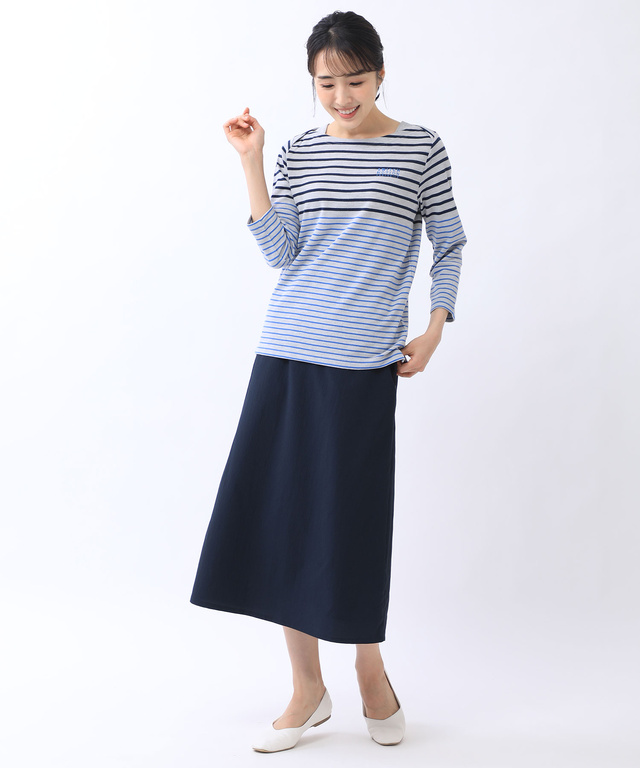 鹿の子 ボーダー Tシャツ【UV加工】