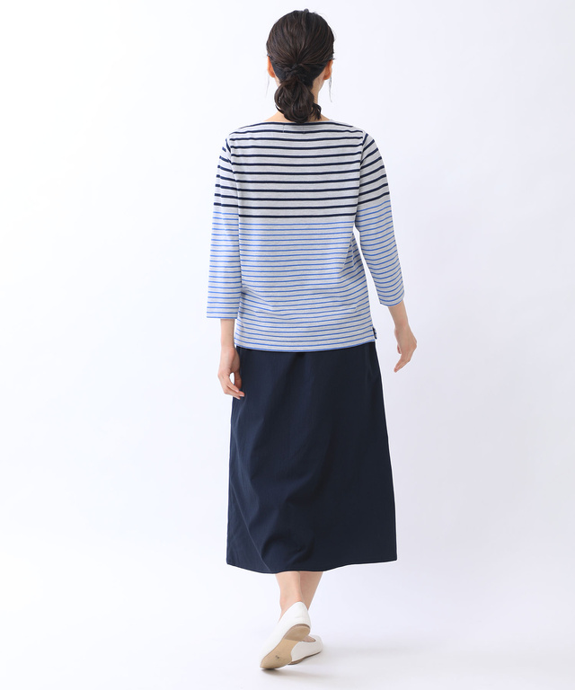 鹿の子 ボーダー Tシャツ【UV加工】