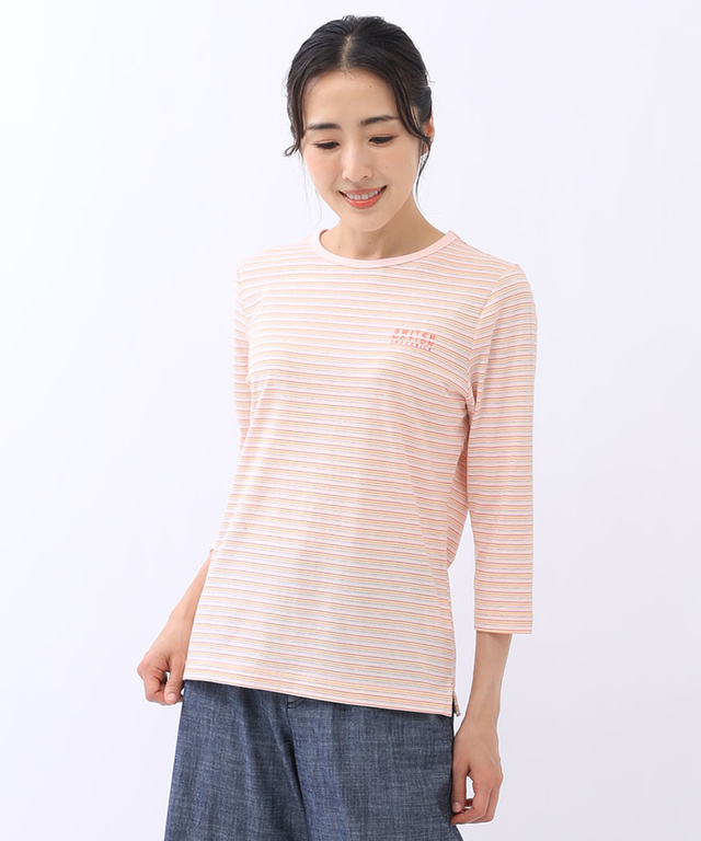 天竺 ボーダー Tシャツ【UV加工】