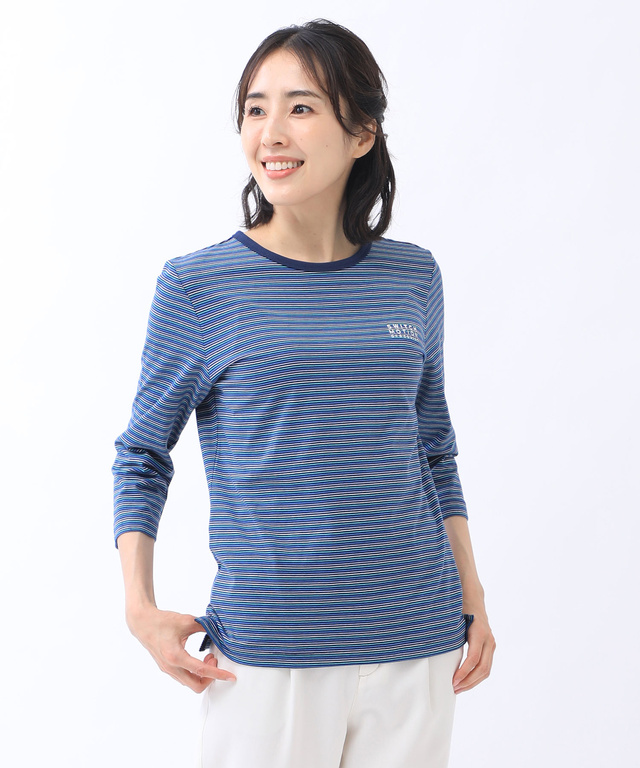 天竺 ボーダー Tシャツ【UV加工】