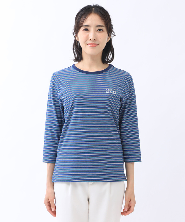 天竺 ボーダー Tシャツ【UV加工】