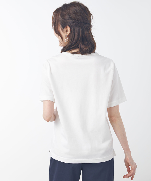 レディース エンボス スターモチーフ Tシャツ通販 [2002-33225 