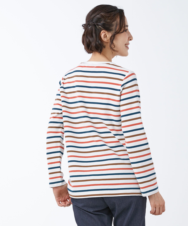 レディース ミニワッフル マルチボーダー Tシャツ通販 [2002-35214 ...