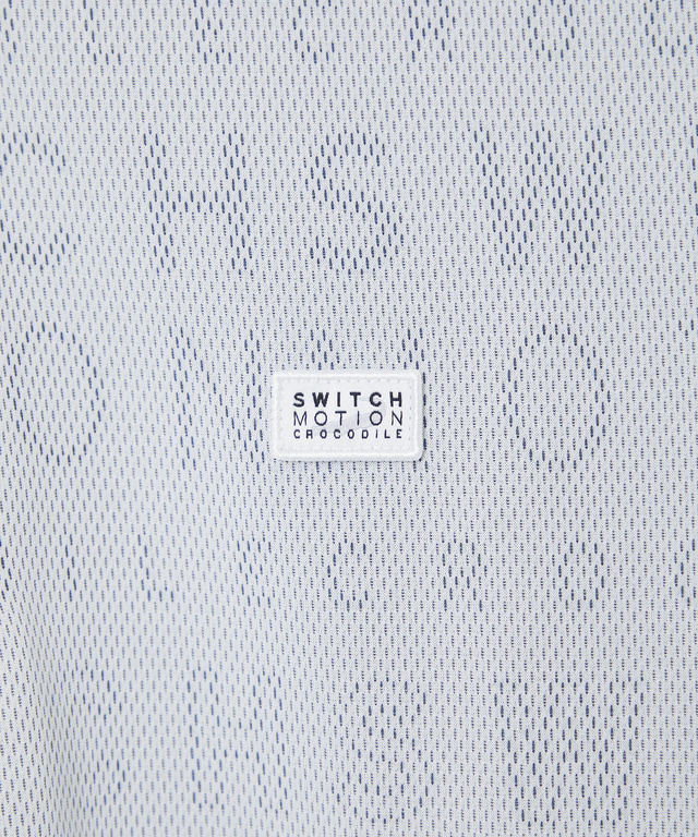 メッシュロゴ ジャカード ハーフジップ カットソー