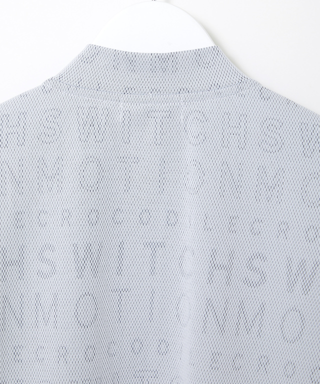 メッシュロゴ ジャカード ハーフジップ カットソー