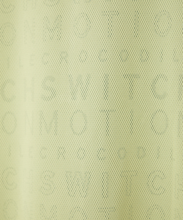 メッシュロゴ ジャカード ハーフジップ カットソー