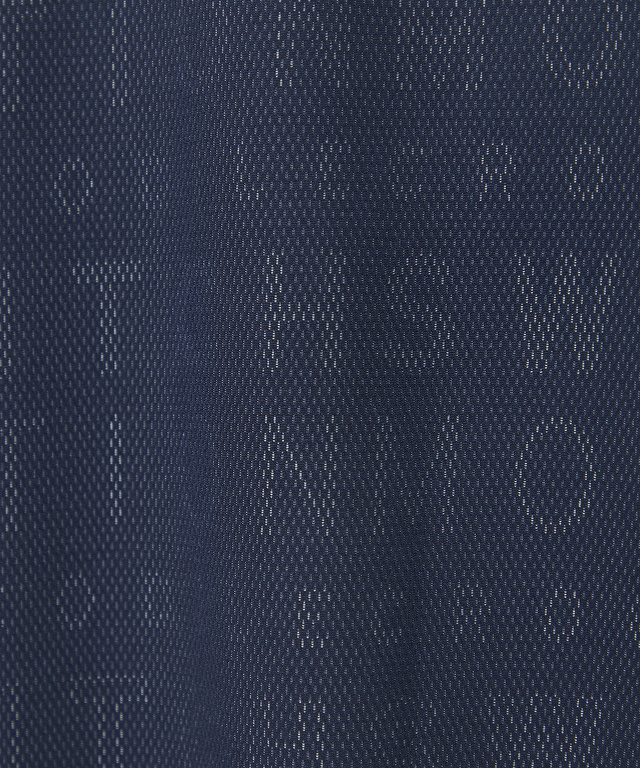 メッシュロゴ ジャカード ハーフジップ カットソー