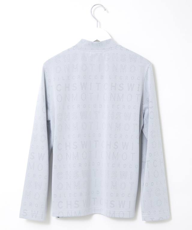 メッシュロゴ ジャカード ハーフジップ カットソー