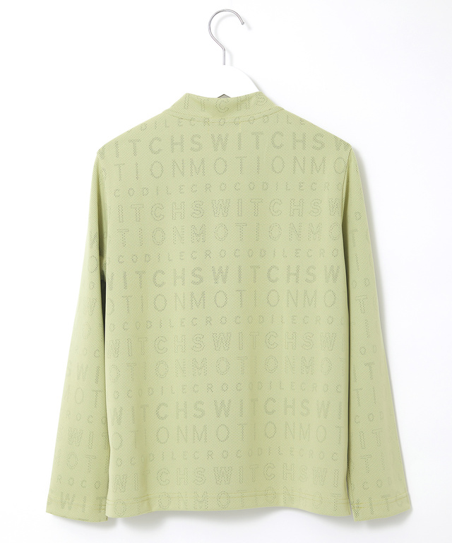 メッシュロゴ ジャカード ハーフジップ カットソー