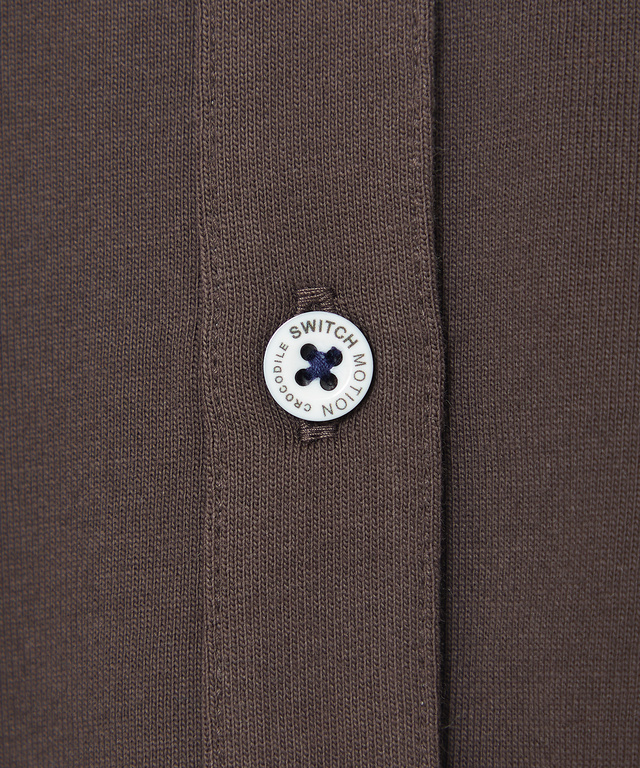 コットンインレー 襟布帛 ポロシャツ