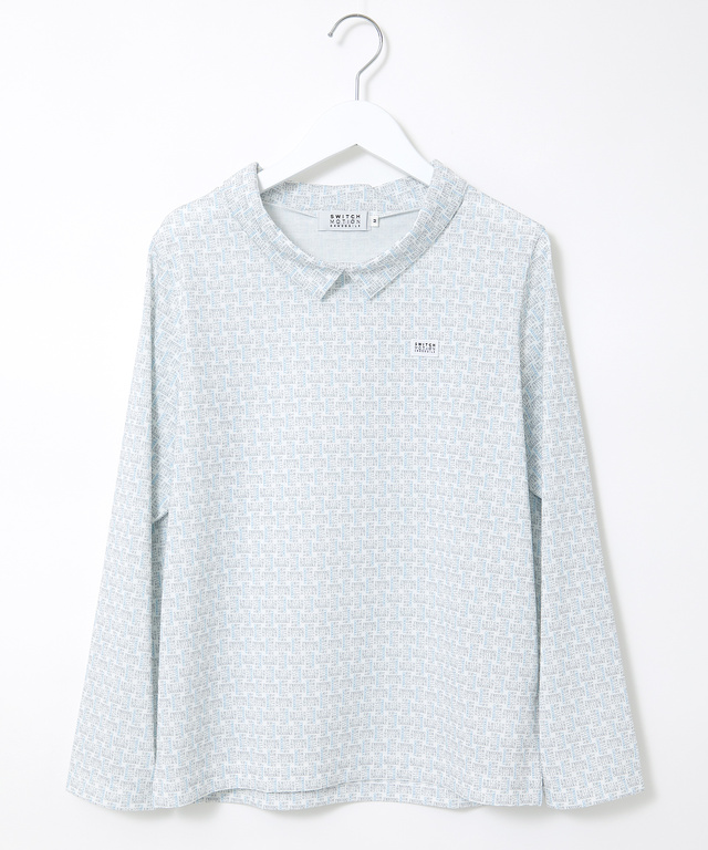 ロゴプリント ハイネック カットソー