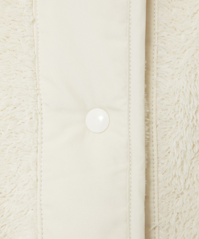 フリース クルーネック カーディガン