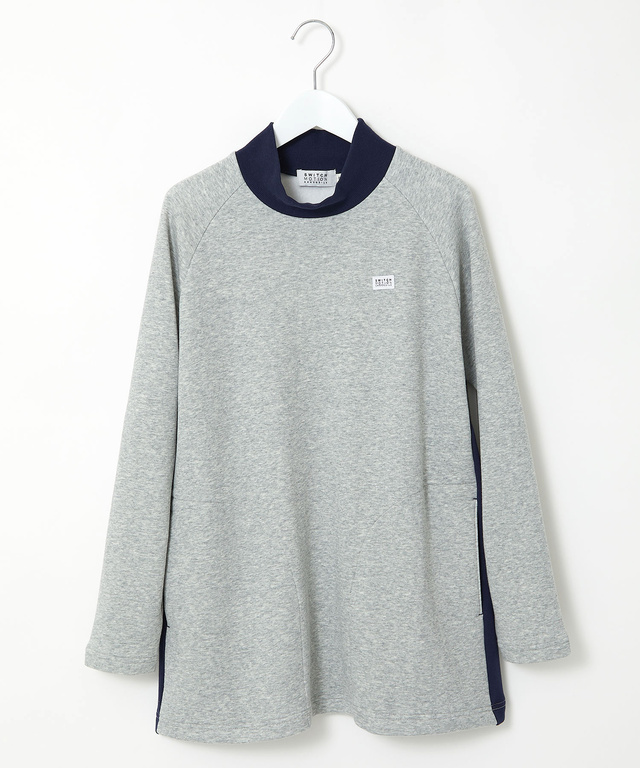 裏起毛 ハイネック チュニック