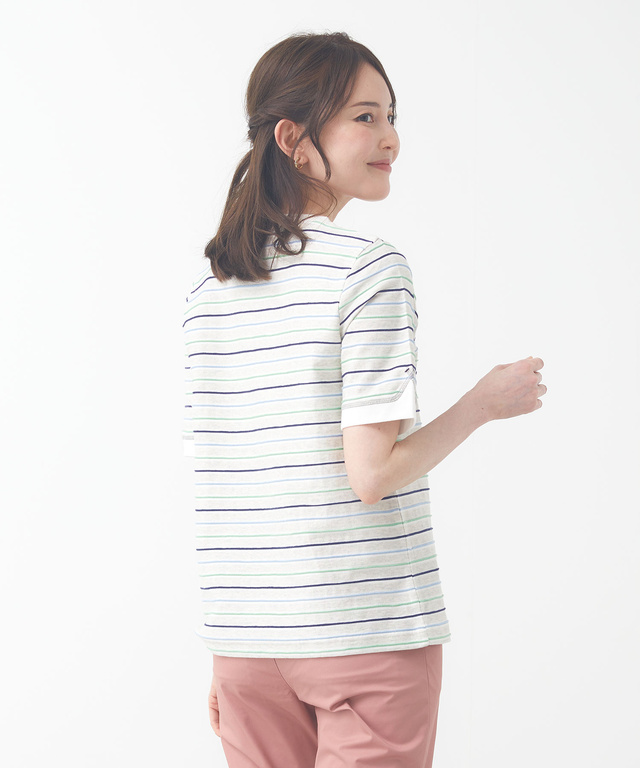 ジャガード ボーダー Tシャツ