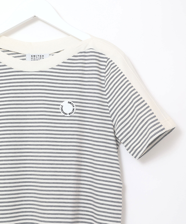 スノーコットン ボーダー Tシャツ【接触冷感】