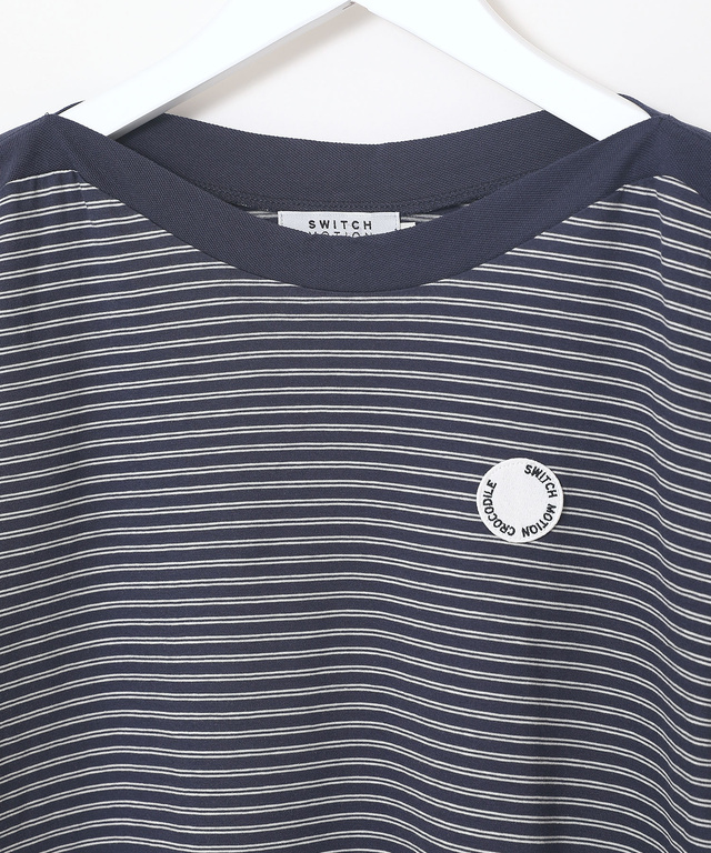 スノーコットン ボーダー Tシャツ【接触冷感】