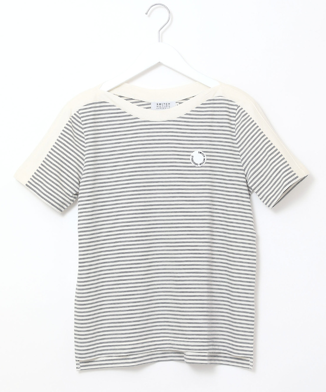 スノーコットン ボーダー Tシャツ【接触冷感】